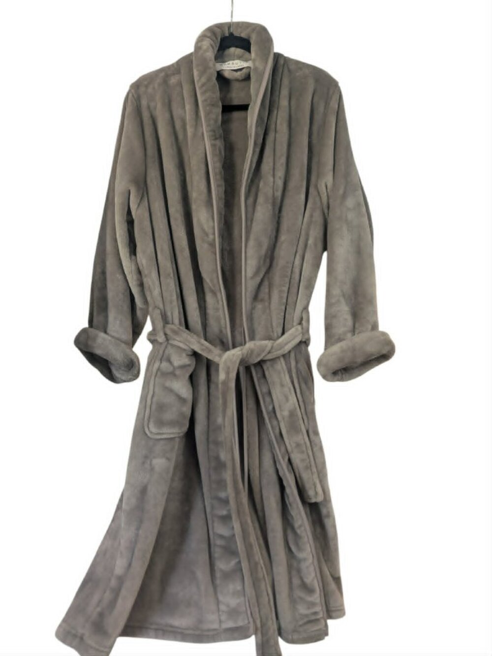 Wamsutta Grey Plush Robe Large/X-Large